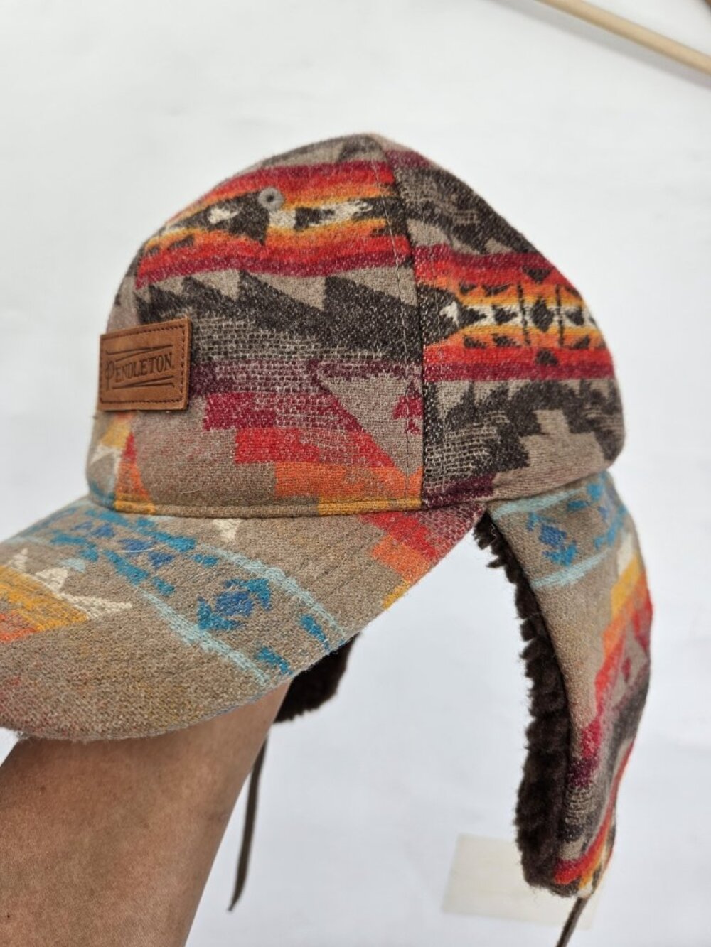 Pendleton Timberline Cap Wool Jacquard Pattern Colorful Heritage Outdoor Hat USA - Picture 3 of 5